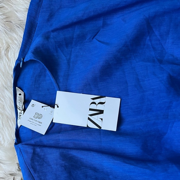 Linen blend maxi dress. - Picture 4 of 12